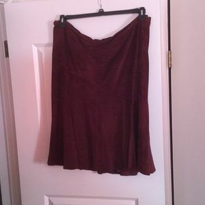 Ideology women wine suede skirt